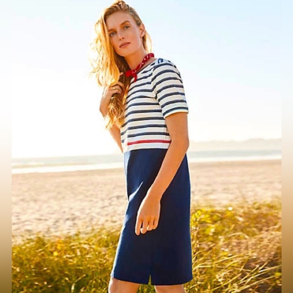 Land's End Women's Heritage Cotton Jersey Elbow Sleeve Dress size S - Picture 4 of 14